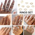 thumbnail image 2 of Bohemian Geometric Rings Knuckle Finger Rings Women S4 Fashion J3V7, 2 of 9