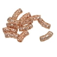 thumbnail image 3 of simhoa 12 Pcs Perles Tube Filigrane Grand Trou Perles Européennes Bracelets DIY Or Rose, 3 of 8