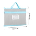 thumbnail image 3 of FeiFu Large Zipper Pouch with Handle Pocket Waterproof File Bag, A4 Foldable Document Storage Bag for Office Carrying Paper Files Filing Folder Travel Sky Blue, 3 of 5