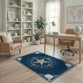 thumbnail image 2 of ODIKA Ocean Nautical Seashell Bathroom Coral Reef Wave Border Starfish Flowing Dynamic Non-Slip Chair-Friendly for Home Office, Gaming Room, Under Desk, 2 of 7