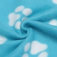 thumbnail image 5 of Pet Blanket for Dog Cat Animal Paw Double-sided Fleece Blankets All Year Round Puppy Kitten Bed Sleep Mat 60x70cm (Light Blue Background with White Paws), 5 of 7