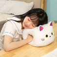 thumbnail image 2 of New Cute Round Ball Cats Plush Pillow Handwarm Toys Soft Stuffed Cartoon Animal Doll Nap Cushion Christmas Gifts For Kidswhite22x26cm Deng Xun unisex, 2 of 2