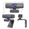 thumbnail image 2 of ASHU AOSU HD Webcam with 1080P Resolution, USB 2.0, Auto Focus, Dual Noise-Reducing Mics, Plug & Play, Adjustable Clamp, Compatible with Windows, Black, 2 of 7
