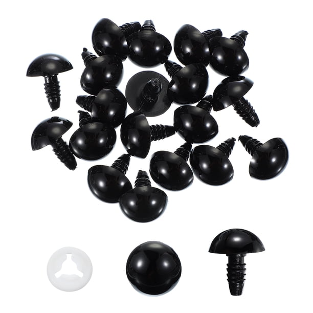 Ojos de seguridad Uxcell de 16 mm, 40 piezas de ojos de plástico para manualidades con película protectora