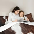 thumbnail image 5 of Manfei Cow Hide Print Bedding Comforter Set,Brown Cattle Hide Twin Comforter Sets,Brown Gray Bedding Set For Adults,Microfiber Bedroom Decor,2-Piece, 5 of 8