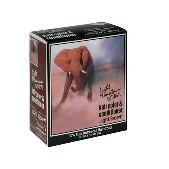 Light Mountain Natural Hair Color & Conditioner, Light Brown, 4 oz