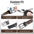 thumbnail image 4 of Van Heusen Mens Reversible Leather Belt, Classic Dress Belt For Men, Cut for Fit, Father's Day Gifts for Dad, 4 of 9