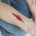 thumbnail image 3 of 27 Sheets Halloween Temporary Tattoo Horrible Realistic Body Scar Tattoo Sticker, 3 of 8