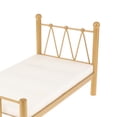thumbnail image 3 of Muebles en miniatura Sunnimix Bloques de construcción Cama de dormitorio de muñeca Individual Gold 1/6 Blythe, 3 of 8
