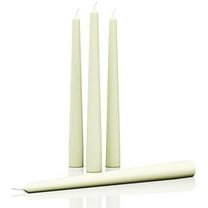 CANDWAX 8 inch Taper Candles Pack of 4 - Dripless Taper Candles and Unscented Candlesticks - Perfect as Dinner Candles and Household Candles - Ivory Candles