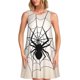 thumbnail image 1 of Fotbe Spiders On The Web 1 Vestido de Verano sin Mangas para Mujer – Vestido Midi Línea A, Estilo Camiseta Floral, Vestido Playero Casual y Fluido, 1 of 7
