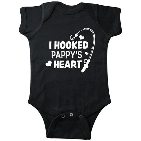 

Inktastic I Hooked Pappy s Heart with Fishing Rod Gift Baby Boy or Baby Girl Bodysuit