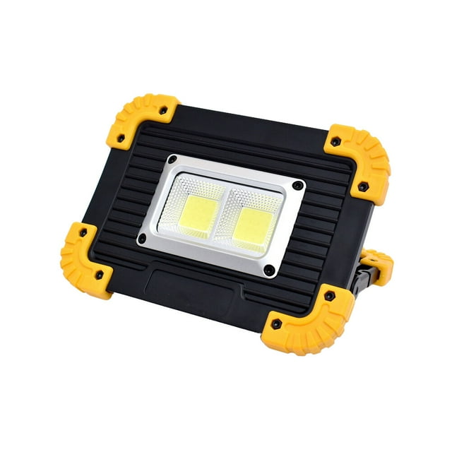 EeaseMX Luz de trabajo COB brillante de 20 W, recargable, reflector portátil, luz de emergencia (sin batería)
