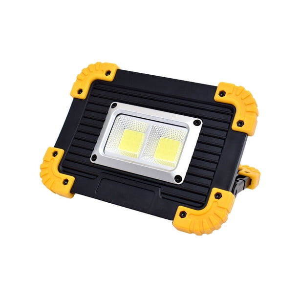 EeaseMX Luz de trabajo COB brillante de 20 W, recargable, reflector portátil, luz de emergencia (sin batería)
