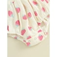 thumbnail image 6 of Coduop Toddler Baby Girl Clothes Summer Sleeveless Romper Bodysuit Ruffle Playsuit with Headband, 6 of 7