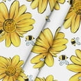 thumbnail image 5 of Summer Tablecloth 60×84 Inch, Yellow Sunflower Bumble Bee White Fall Washable Table Cover for Party Picnic Dinner Decor, 5 of 6