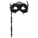 thumbnail image 3 of KAKOWELY Máscara de cosplay, máscara de mascarada, máscara de fiesta de cosplay de Halloween, máscara de media máscara, máscara de disfraz con palo, 3 of 5