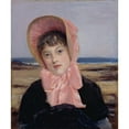 thumbnail image 2 of Jacques-Émile Blanche 15x17 Black Ornate Wood Framed Double Matted Museum Art Print Titled - The Pink Capeline (1883), 2 of 5