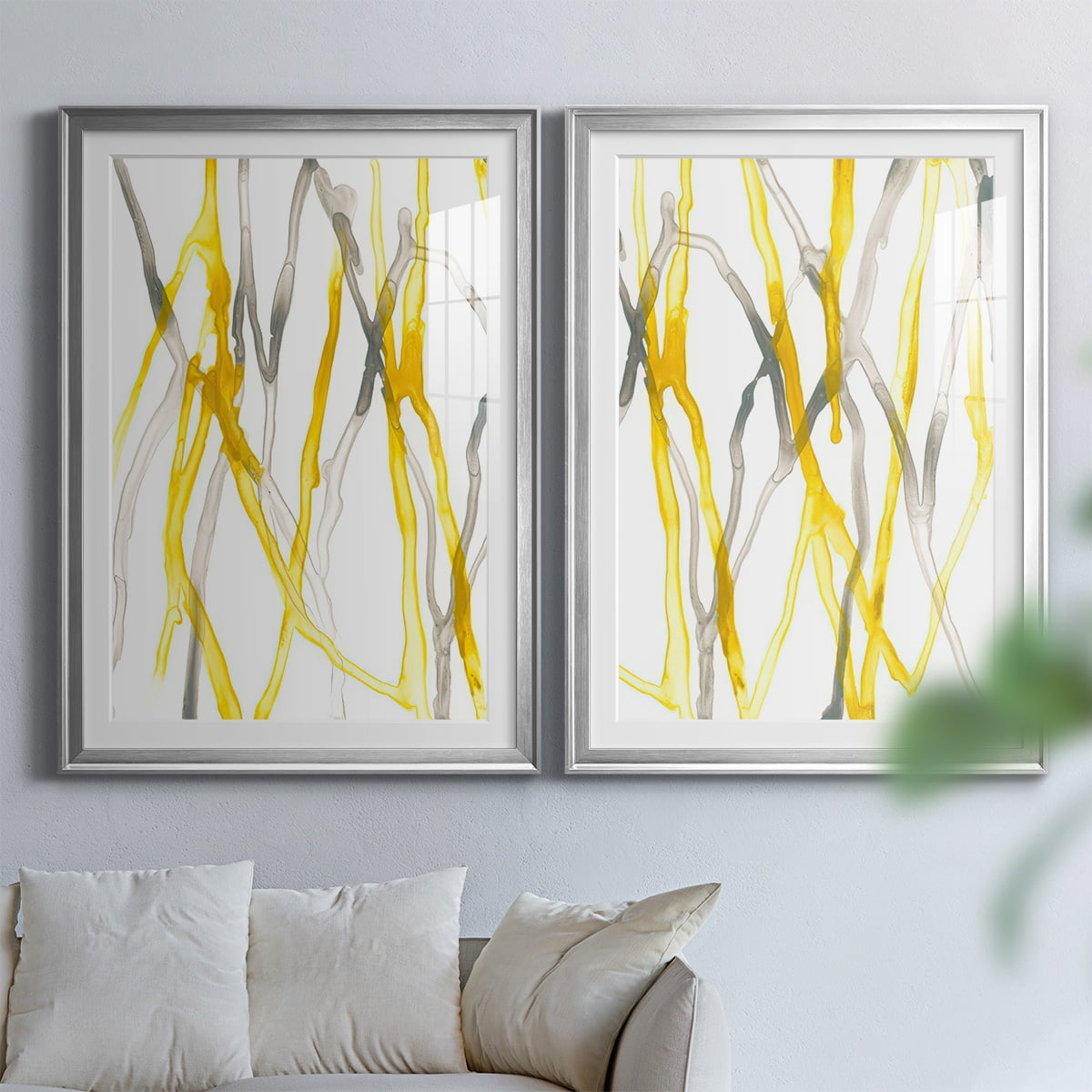 Wexford Home Runnel XIX Premium Framed Print, 26.5" x 36.5" - Ready to Hang, Silver (Set of 2)