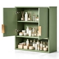 thumbnail image 4 of Ktaxon Fluted Bathroom Cabinet Wall Mount, Medicine Cabinet Storage Organizer with Single Door and Adjustable Shelves, Green, 4 of 15
