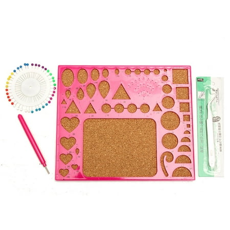 Board Kit - Paper DIY Set Quilling Tools Template Mould Board Tweezer Pins Slotted Tool Kit Paper DIY Quilling Tools Template Mould Board + Tweezer +Pins + Slotted Tool Kit
