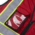 thumbnail image 3 of 3C Products Non-ANSI/ISEA 107-2015 Class 2 Red Ultra Soft Mesh Surveyor Safety Vest w/ Multi-Pockets, Mic Tabs and Pen Holder - SV2540-XL, 3 of 7