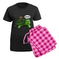 thumbnail image 5 of CafePress - Snail Riding Turtle Women's Dark Pajamas - Women's Short Sleeve Print T-Shirt and Pants Dark Cotton Pajama Set, 5 of 7