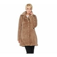 thumbnail image 4 of Dennis Basso Faux Fur Coat w/ Removable Hood in Taupe Size 1X, 4 of 4