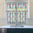 thumbnail image 3 of Kitchen Curtains 36 Inch Short - 3 Panel Set, Flamingo Tropical Bird Print, Rod Pocket Window Curtain, 100% Polyester for Hawaiian Summer Beach Decor, Easy Wash, 3 of 6