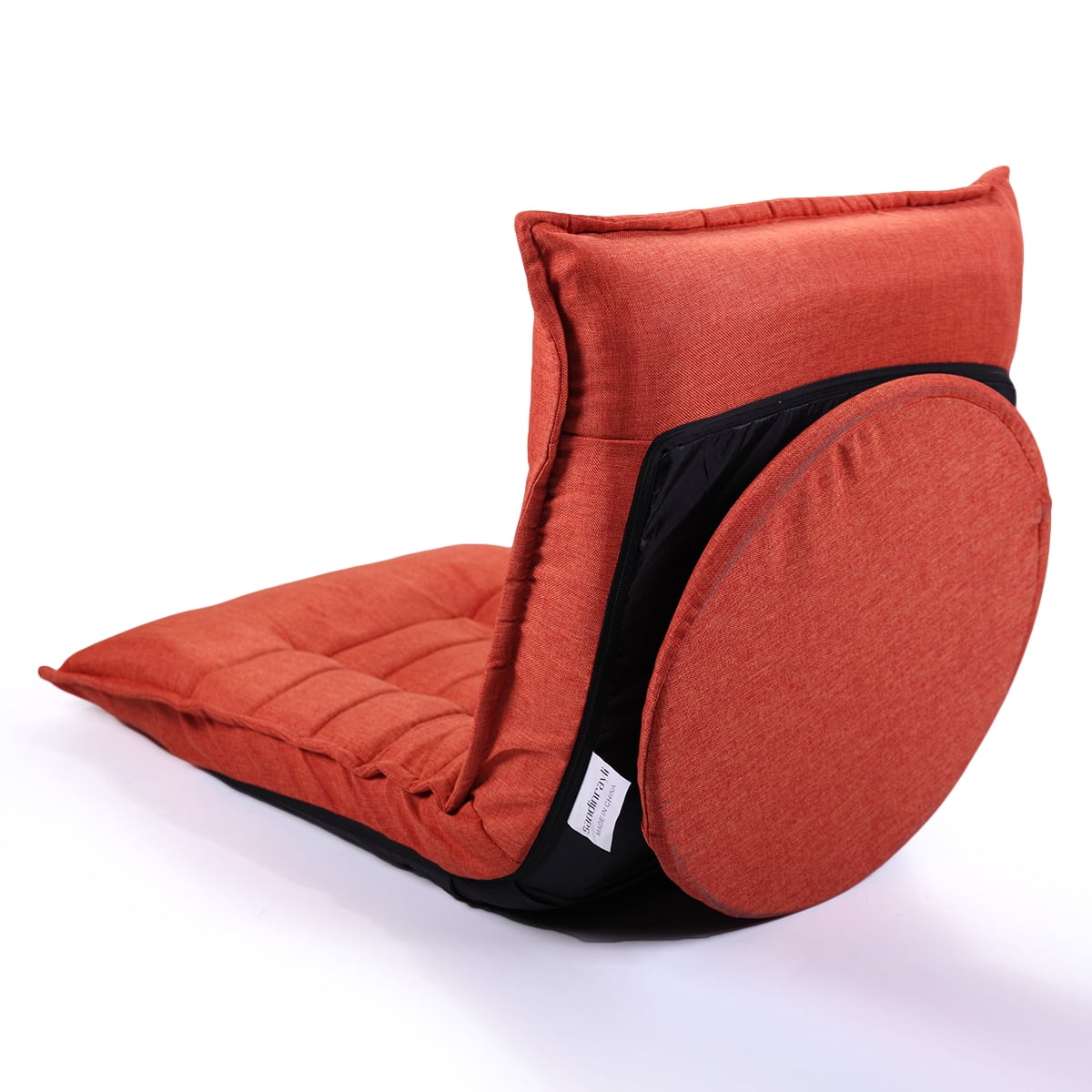 Lowestbest Adjustable 5-Position Floor Chair, Folded 360 Rotation Swivel Recliner Chair Sofa Couch Beds, Red Lowestbest Adjustable 5-Position Floor Chair, Folded 360 Rotation Swivel Recliner Chair Sofa Couch Beds, Red