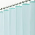 thumbnail image 6 of Long Decorative Get Clean Print - Easy Care Fabric Shower Curtain with Reinforced Buttonholes, for Bathroom Showers, Stalls and Bathtubs, Machine Washable - 72" x 84" - White/Mint, 6 of 6