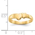 thumbnail image 4 of 14k Yellow Gold Adjoining Heart Ring Love, 4 of 9