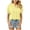 Yellow, variant on Sheghy Women Tops Cotton Solid Crew Neck Shirt, Button Front Short Sleeve Top with Side Pockets Blouse