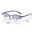 thumbnail image 4 of 3 Pairs of Gradient Brown BIFOCAL Reading Glasses 3.5 Half Frame Sunglasses Men Women Anti-Blue Light Presbyopia Glasses Outdoor Fishing Flexible Readers +3.50, 4 of 5