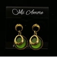 thumbnail image 3 of Mi Amore Dangle-Earrings Gold-Tone/Green, 3 of 4