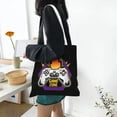 thumbnail image 6 of DouZhe Reusable Grocery Bags, Game Zone Games Controller Lightweight Polyester Canvas Cloth Tote Bag for Travle Gym Shopping School, 15" x 16", 6 of 7