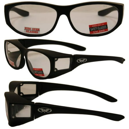 Escort Over Glasses Clear Lens Safety Glasses Has Matching Side Lens Meets ANSI Z87.1-2003 Standards for Safety