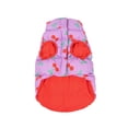 thumbnail image 5 of Oodles Cherry Print Quilted Puffer Fall Dog Jacket, Purple, XS, 5 of 8