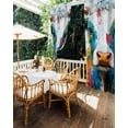 thumbnail image 5 of nqOlkjepod Outdoor Curtains for Patio Waterproof, Colorful Cow Outdoor Privacy Panels Grommet, Rustic Vintage Abstract Oil Painting Art Blackout Outside Curtains for Porch/Cabana 54"x95", 2 Panels, 5 of 8