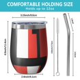 thumbnail image 5 of 12oz Stemless Wine Tumblers Red and Black Modern Art Geometric Vacuum Insulated Stainless Steel Travel Tumbler Cups Mug with Lid and Straw for Champaign,Cocktail,Beer with Cleaning Brush, 5 of 5