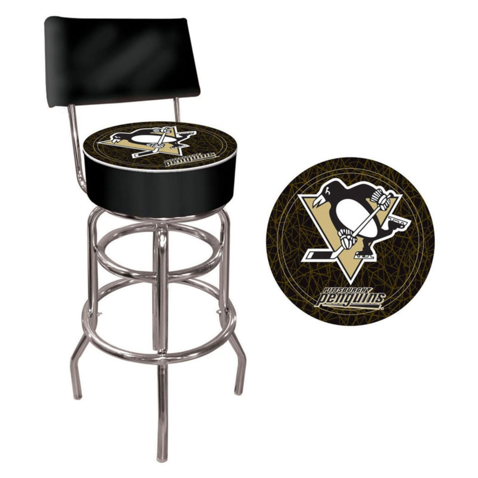 Nhl Logo 30 In Padded Swivel Bar Stool With Back Com Departments
