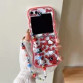 thumbnail image 2 of Cute Sanrio Hello Kitty pink with bracelet Phone Case for Samsung Galaxy Z Flip 4 3 Hard PC Back Cover for Z Flip 5 Case Case Gift Festivals, 2 of 6