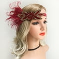 thumbnail image 1 of Cinta de Pelo Nupcial de Años 20 Cinta Elástica Mujer Adornos de Cabello de de Adultos Macarena  Diadema de mujer Flapper, 1 of 8