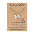 thumbnail image 1 of Best Friends Butterfly Matching Necklaces For Women Friendship Birthday Warm Gift Gold, 1 of 5