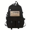 thumbnail image 1 of Casual Large Capacity Letter Patch Backpack, Fashion Student Backpack, 1 of 5