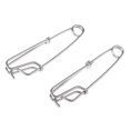 thumbnail image 4 of Conector a presión con clip para línea de pesca, acero inoxidable de alta tensión. M - 10pcs, 4 of 9