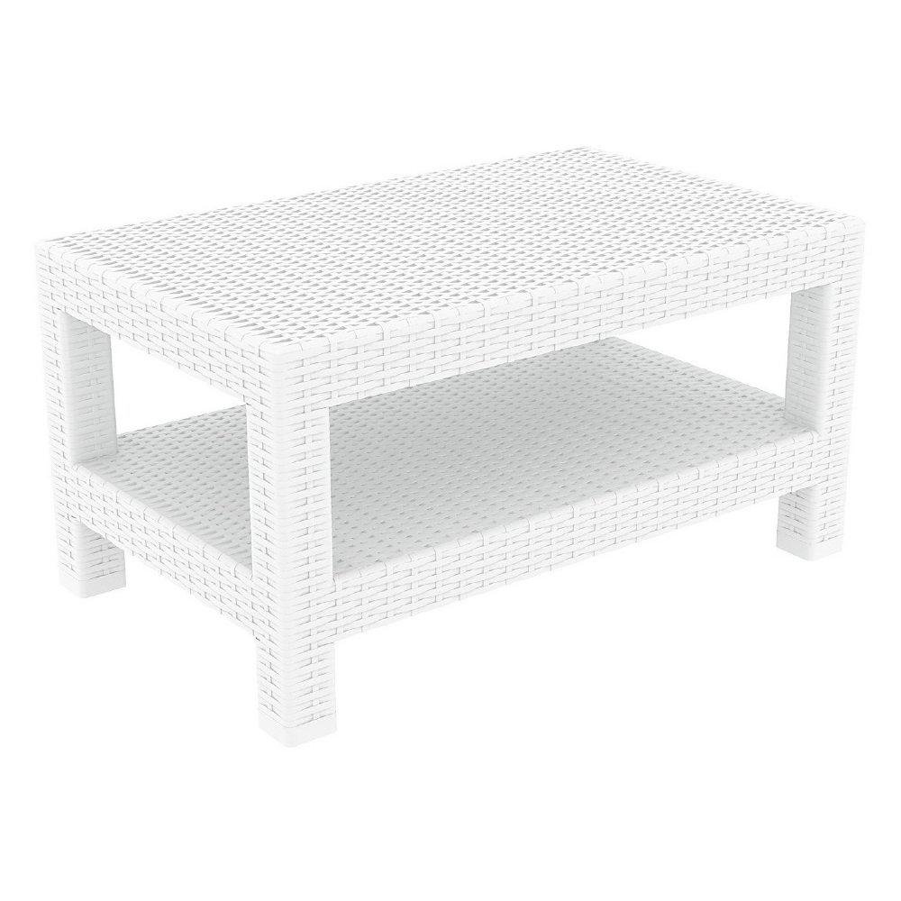 Rectangle Patio Coffee Table White