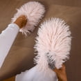 thumbnail image 6 of KAQ Unisex Fuzzy Faux Fur Slippers, Women's Fluffy Long Hair Sheep Faux Fur Slip on Slides, Girls Luxury Big Fluffy Outdoor Flat Slippers, Long Curly Hair Non-Slip Warm Home Slide Shoes, 6 of 13