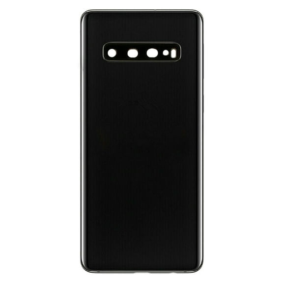 Replacement Battery Back Housing Glass Cover With Camera Lens Compatible With Samsung Galaxy S10 SM-G973W - Black