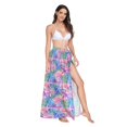 thumbnail image 2 of FORMRS Womens Long Sarong Beach Wrap Semi-Sheer Bikini Skirt Bathing Swimsuit Cover Up, Gradient Starfish Pattern, 2 of 7